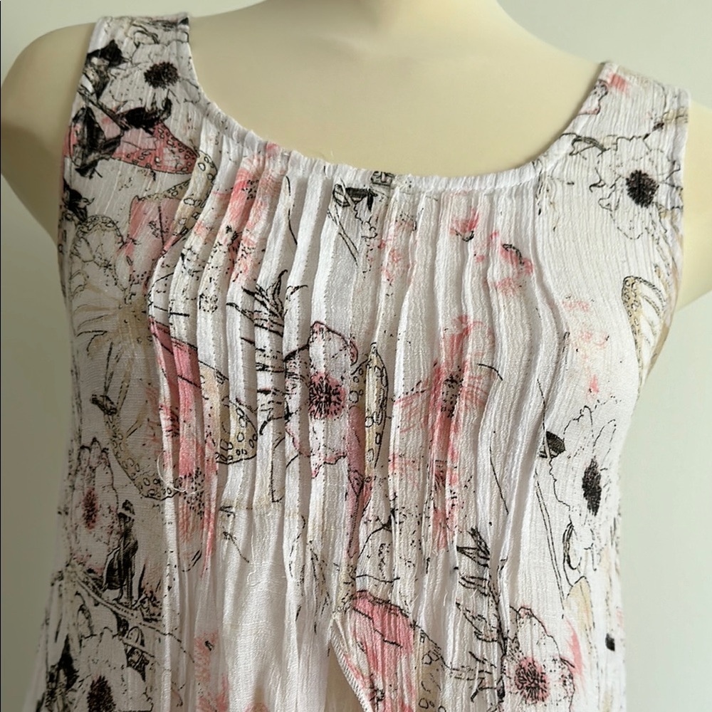 Floral Sleeveless Tunic Top - Picture 5 of 9